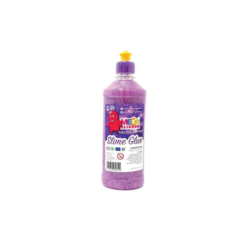 Víkendová Akce Lepidlo třpytivé PVA Megaslizoun 500 ml, Fialové