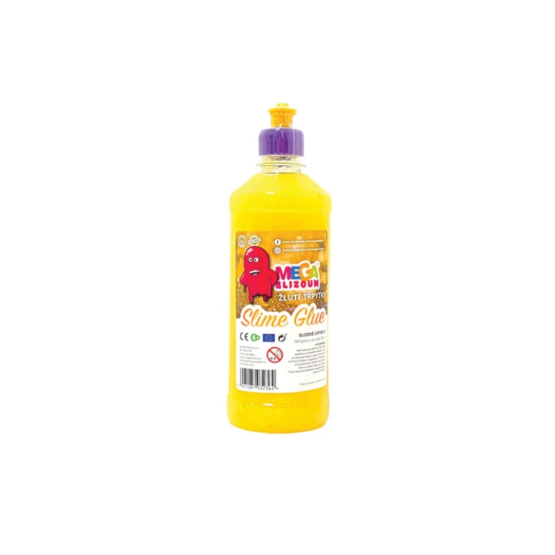 Lepidlo třpytivé PVA Megaslizoun 500 ml, Žluté Akční Nabídka