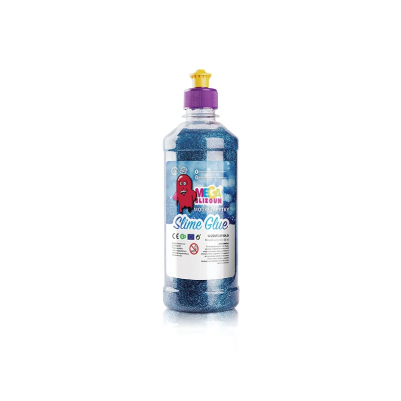 Lepidlo třpytivé PVA Megaslizoun 500 ml, Modré Víkendová Akce