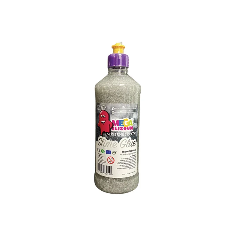 Lepidlo třpytivé PVA Megaslizoun 500 ml, Stříbrné Must-Have