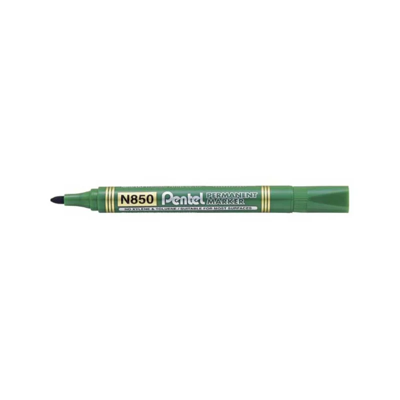Sleva Popisovač permanentní kulatý Pentel N850 Maxiflo, 4,2 mm, Zelený