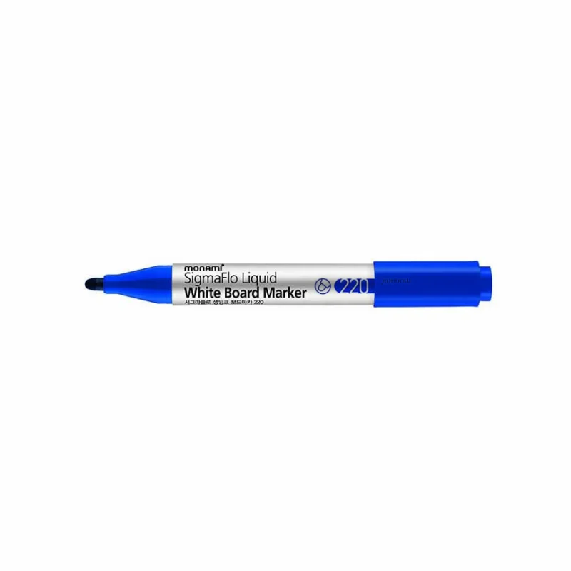 Značkový Popisovač na bílé tabule Monami 220, 2 mm, Modrý