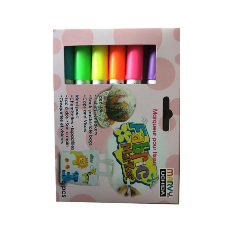 Hit Sezóny Popisovače na textil Marvy 560, 6 ks, Fluo