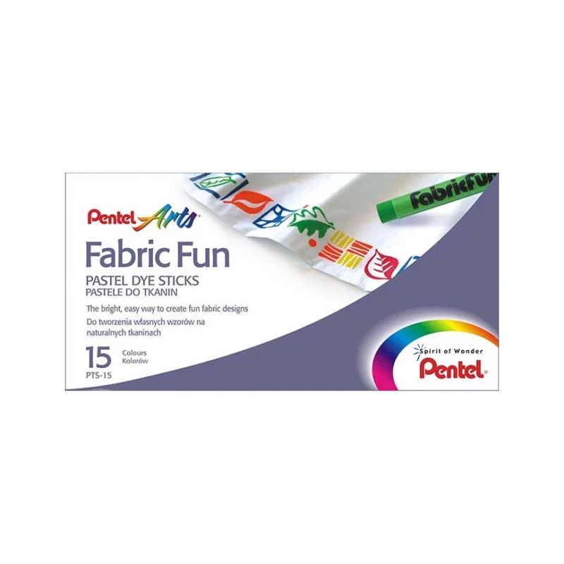 Sleva Voskovky na textil Pentel PTS, 15 ks