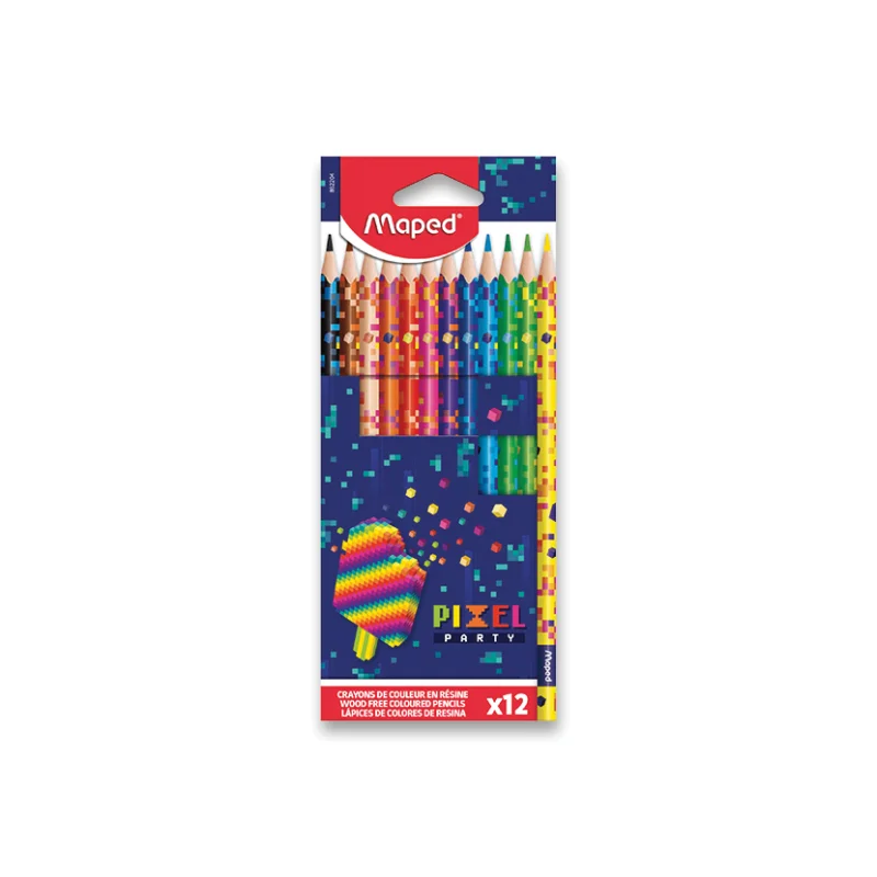 Pastelky trojhranné Maped Color´Peps Pixel Party, 12 barev Nejprodávanější