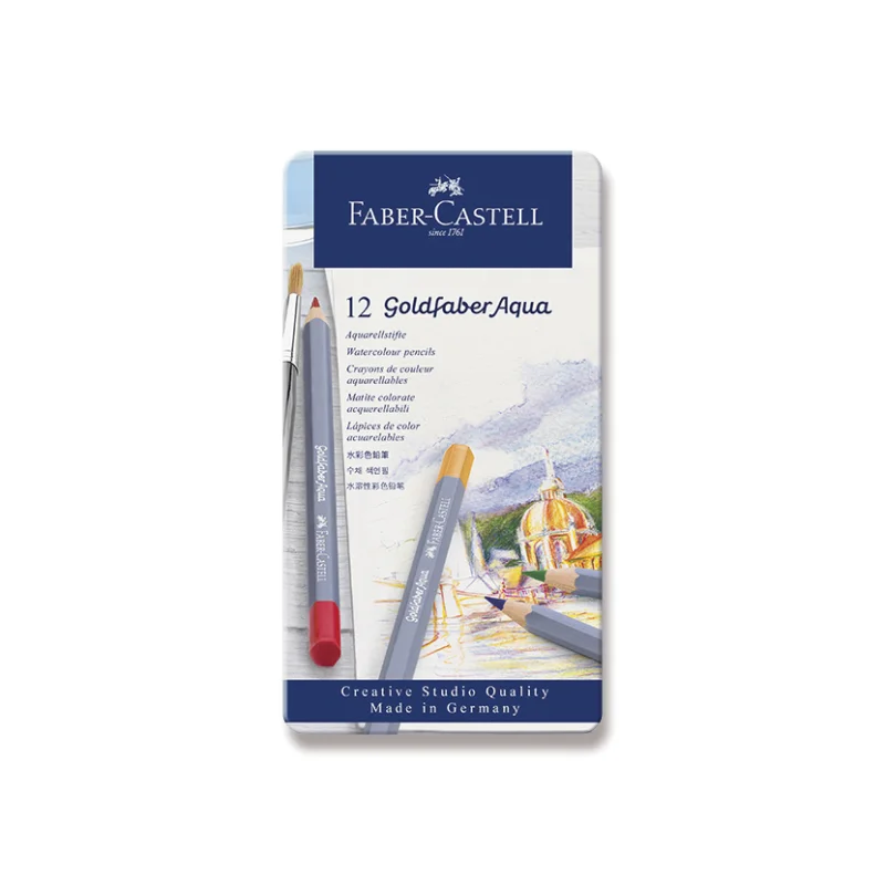 Bezpečná Platba Pastelky umělecké akvarelové Faber-Castell Goldfaber Aqua, 12 ks