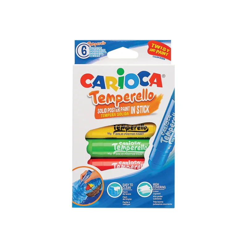 Barvy temperové v tyčince Carioca 6 ks Zlevněný