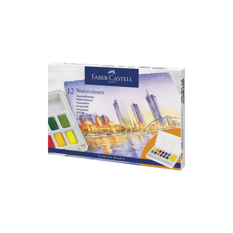 Pouze Dnes Barvy akvarelové Faber-Castell s paletou 12 barev