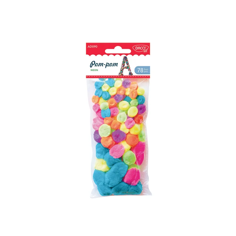 Bambulky chlupaté NEON 78 ks, Mix barev Must-Have