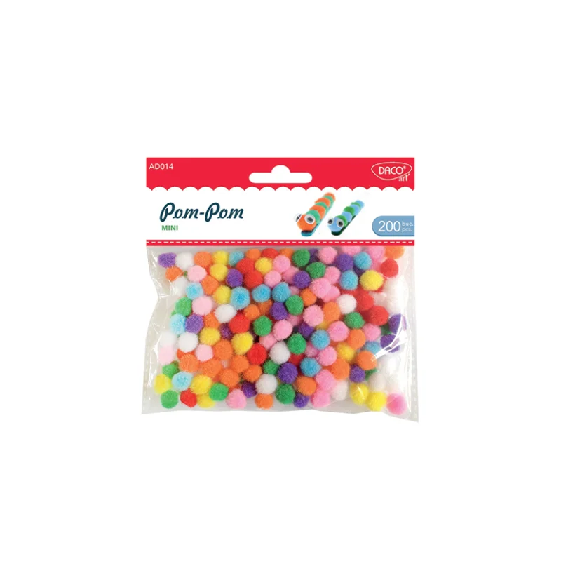 Bambulky chlupaté MINI 200 ks, Mix barev Must-Have