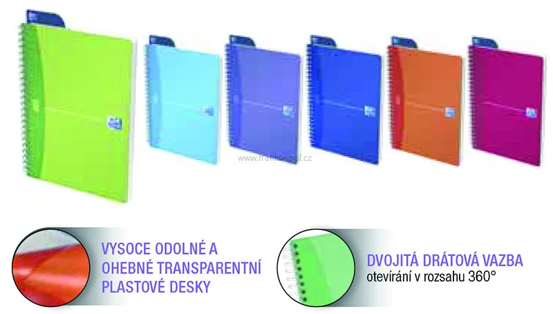 Cenově Výhodný Zápisník OXFORD MY COLOURS A4, 90 listů