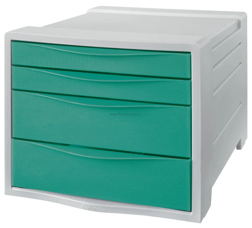 Bezpečná Platba Zásuvkový box ESSELTE Colour'Breeze, 4 zásuvky, svěží zelená