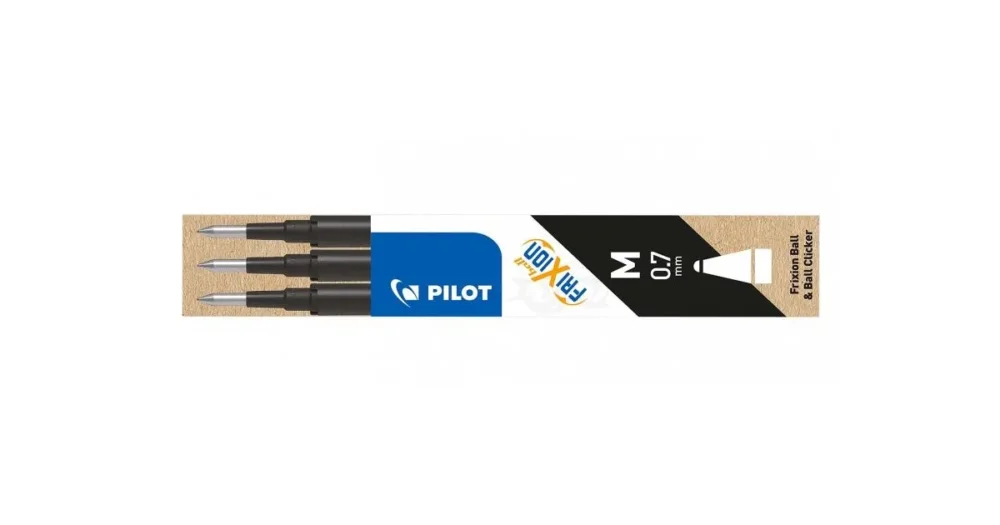 Sada 3 ks náplní Pilot FriXion Ball, střední hrot M 0,7mm - černá Vrácení Zdarma