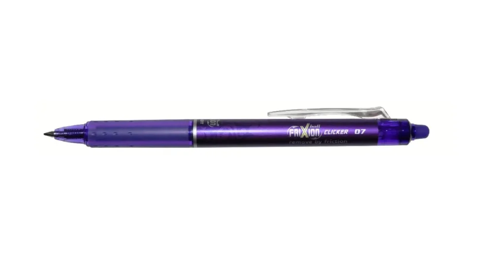 Přepisovatelný roller Pilot Frixion Ball Clicker, střední hrot M 0,7mm - fialová Hit Sezóny