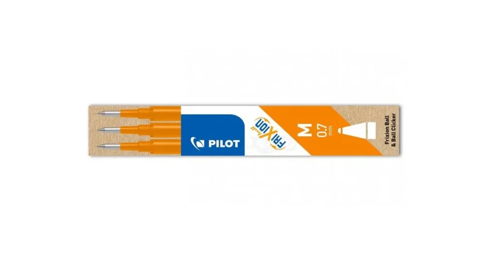 Časově Omezené Sada 3 ks náplní Pilot FriXion Ball, střední hrot M 0,7mm - oranžová