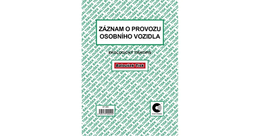 Záznam o provozu os.voz. A5 /stazka/ Speciální Cena