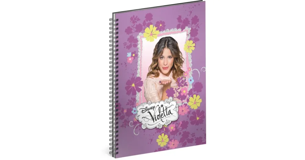 Spirálový blok Violetta – Flowers, linkovaný, A5 Vrácení Zdarma