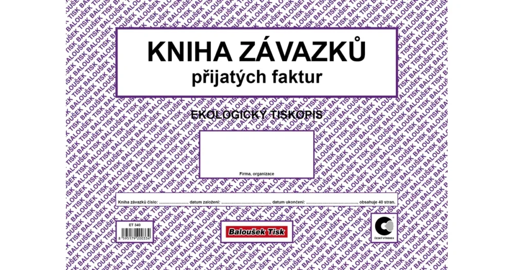 Cenová Bomba Kniha závazků A4 /k. došlých fak. ob./
