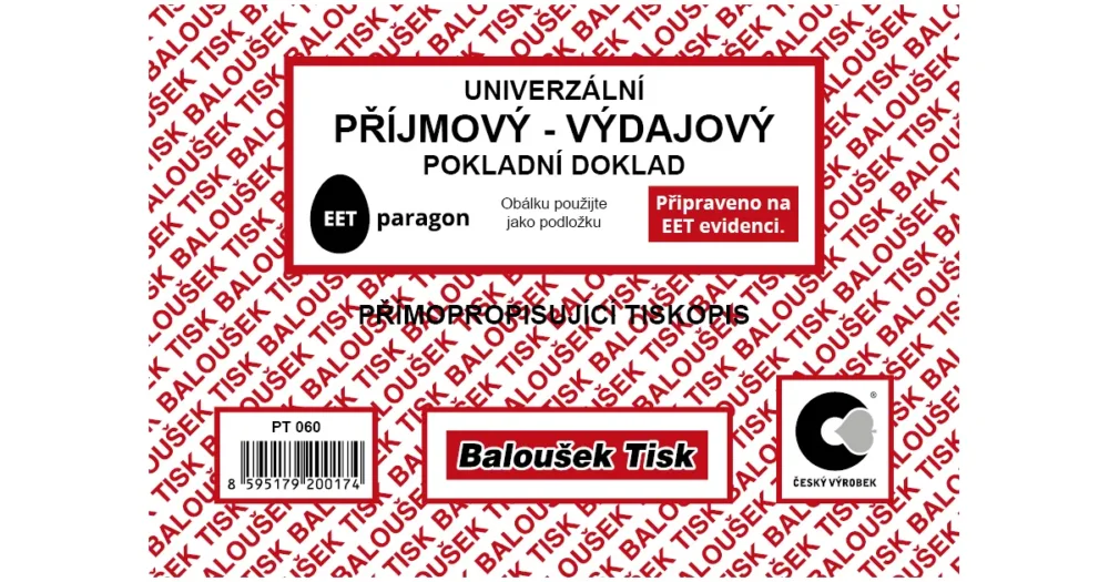Expresní Doručení Univerzální příjm.-výdaj. pokl.dokl. A6 - EET