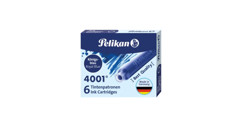 Inkoustové bombičky Pelikan 4001 TP/6 - královská modrá Nízká Cena