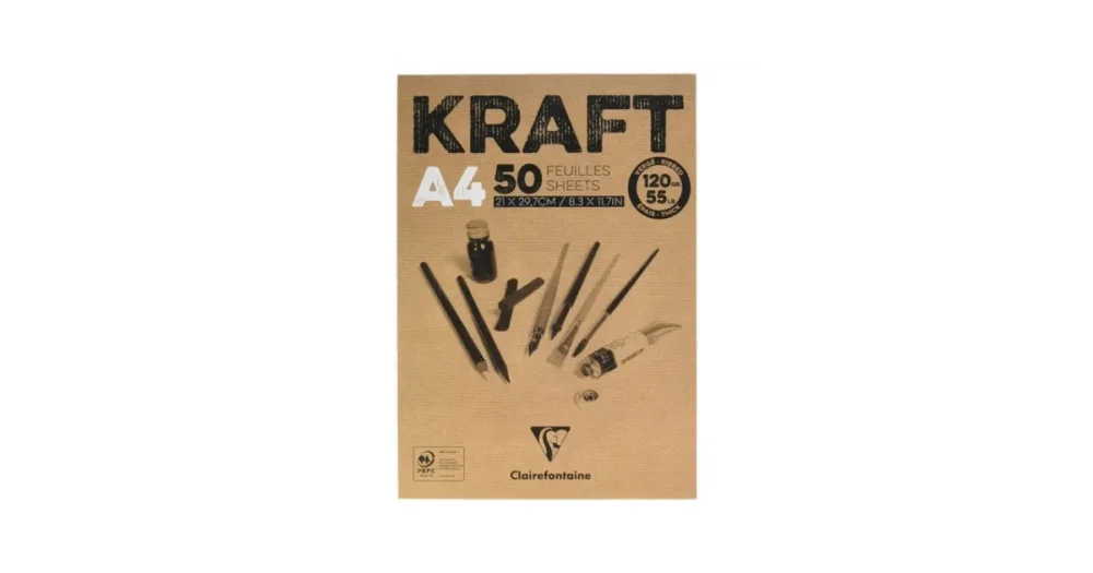 Skicák Kraft A4, 50 listů, 120g/m2 Must-Have