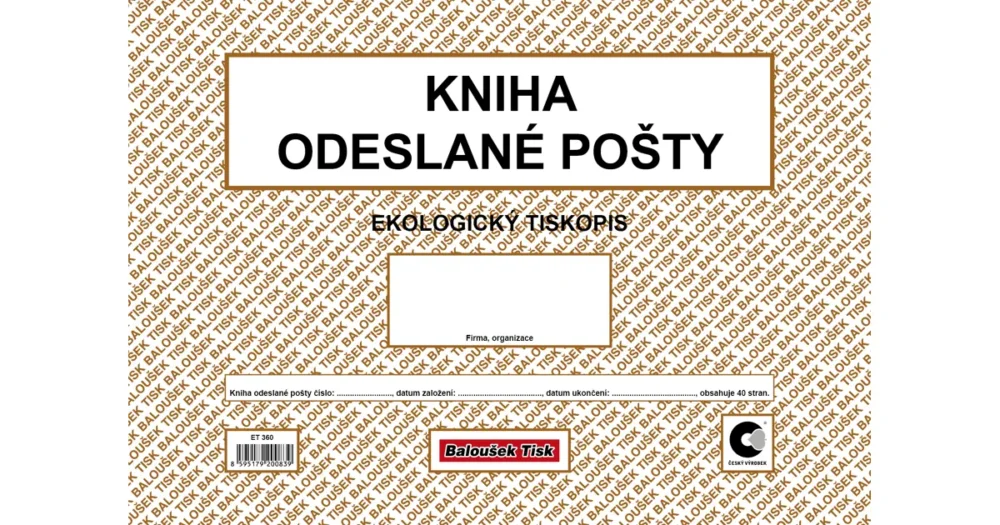 Kniha odeslané pošty A4 /obou./ Speciální Cena