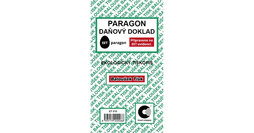Koupit Online Paragon - daňovýdoklad - EET