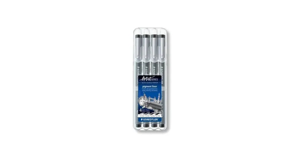 Liner STAEDTLER Pigment Liner, sada 4ks, černá Nejprodávanější