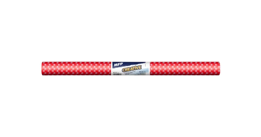 Objednat Nyní Krepový papír role 50x200cm - červený s bílými puntíky