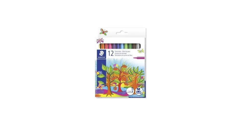 Dětské fixy STAEDTLER, 1 mm - 12 barev Oblíbený