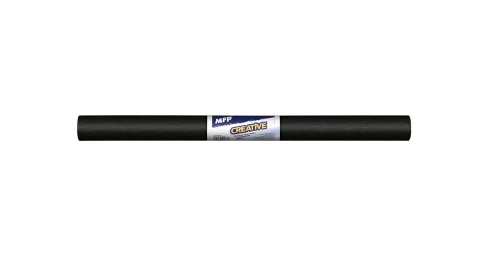 Krepový papír role 50x200cm - černý Novinka