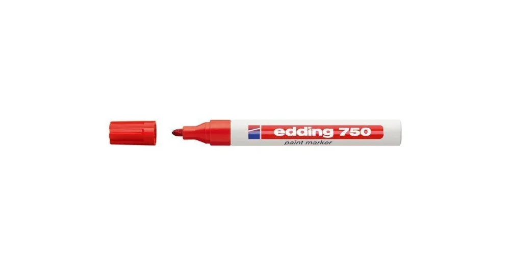 Permanentní lakový popisovač EDDING 750, 2-4mm - červený Cenový Hit