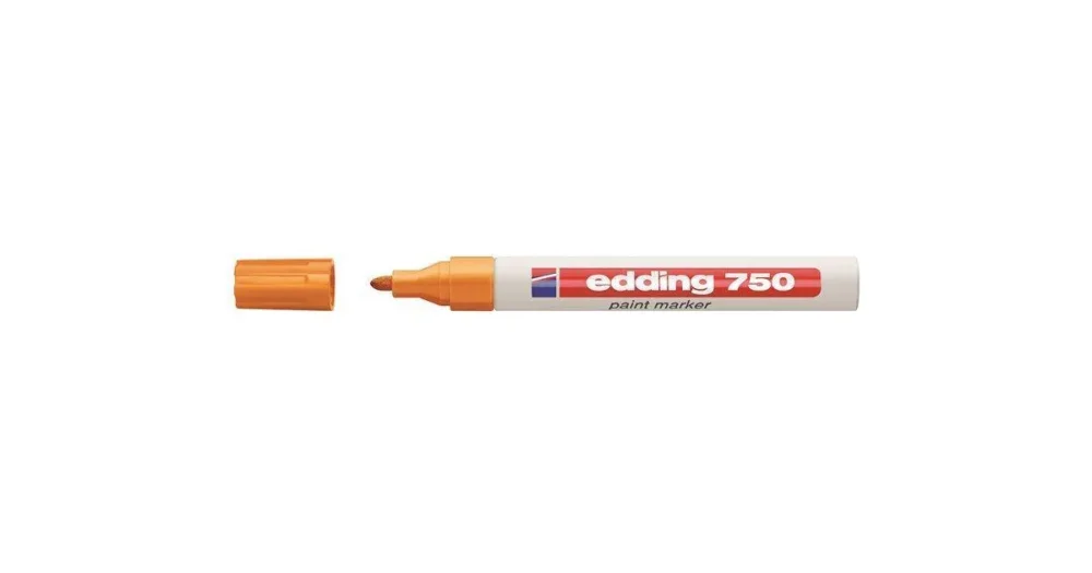 Originální Permanentní lakový popisovač EDDING 750, 2-4mm - oranžový