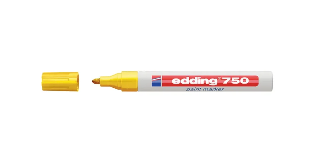 Permanentní lakový popisovač EDDING 750, 2-4mm - žlutý Aktuální