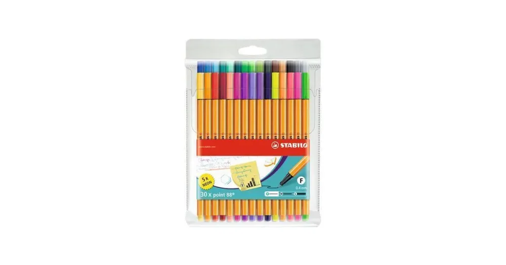 Dokud Zásoby Vydrží Sada linerů Stabilo Point 88, 0,4mm - 30 barev