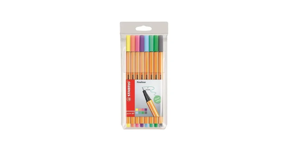 Liner Stabilo Point 88, 0,4 mm - sada 8 pastelových barev Oblíbený