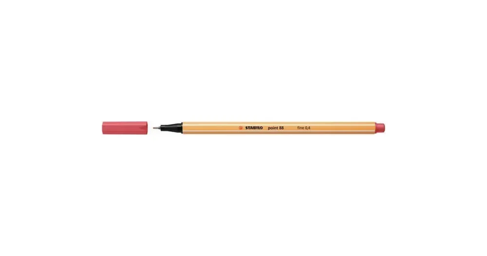 Nejprodávanější Liner Stabilo Point 88, 0,4mm - rezavě červená