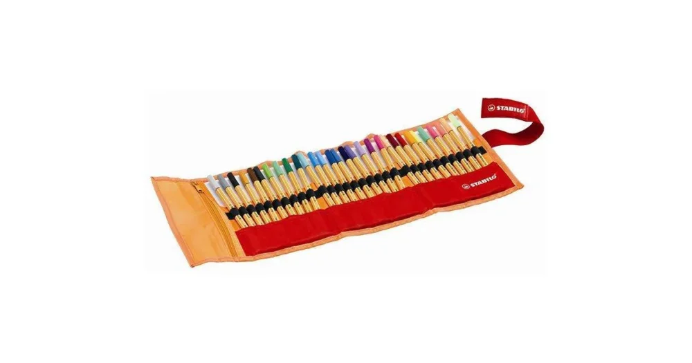Kup Teď Sada linerů Stabilo Point 88, 0,4mm - 30 barev, základní a neonové barvy, rolovací pouzdro