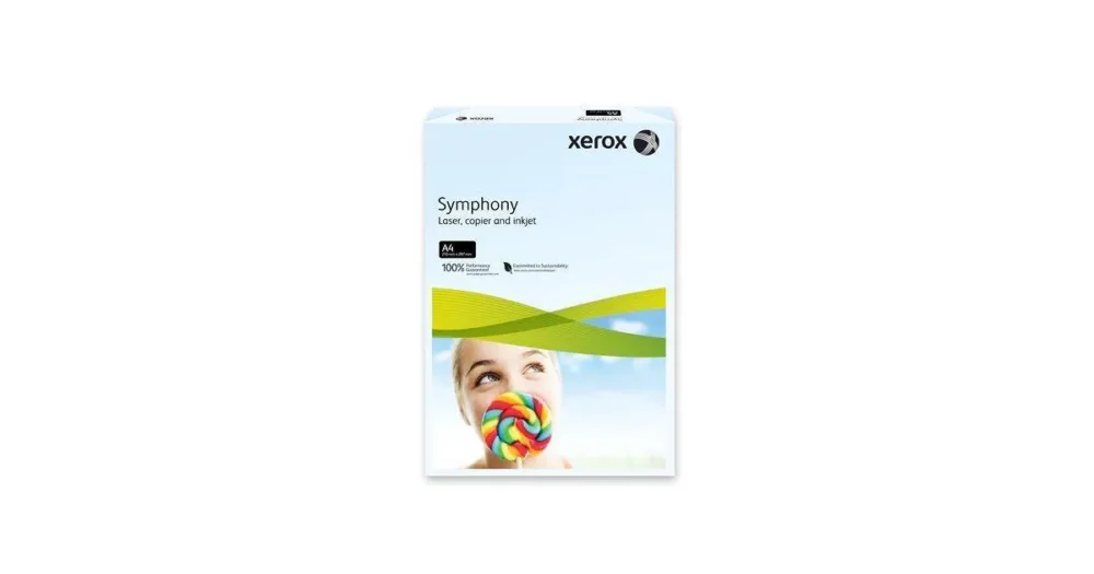 Rychlé Dodání Xerografický papír barevný XEROX Symphony A4, 160g, 250ls - světle modrá