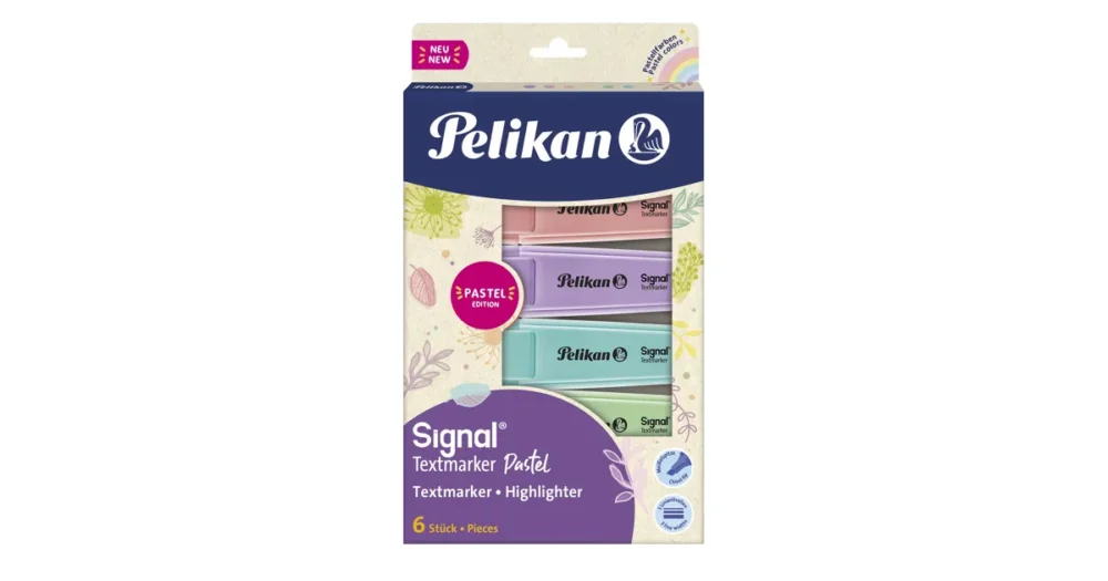 Sada zvýrazňovačů Pelikan SIGNAL pastelové - 6 barev Nízká Cena