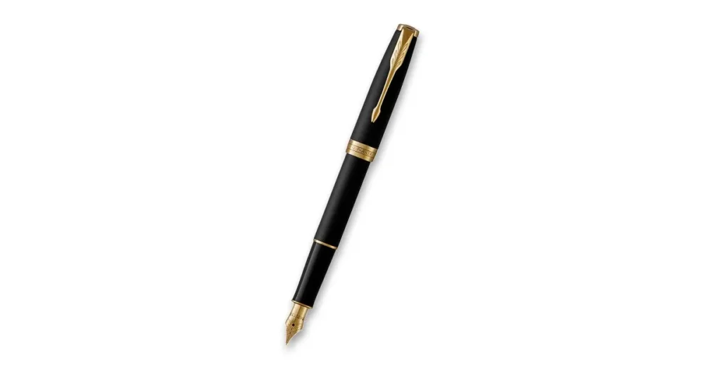 Parker Sonnet Matte Black GT - plnící pero, hrot M Levný