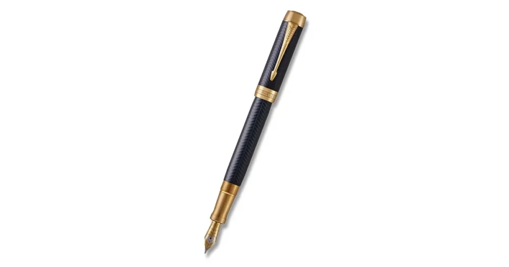 Speciální Cena Parker Duofold Prestige Blue Chevron - plnící pero CNT, hrot M