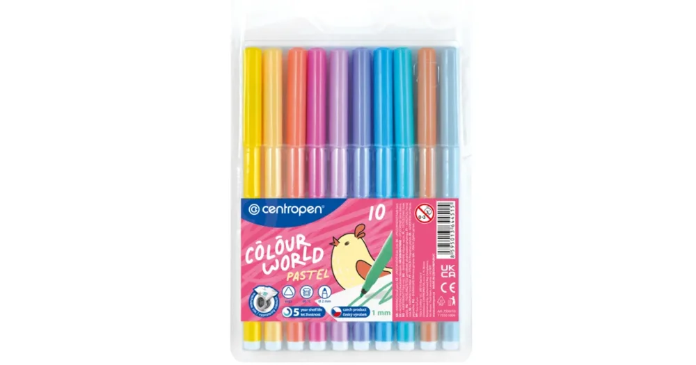 Oblíbený Dětské fixy Centropen Colour World Pastel 7550 - sada 10ks