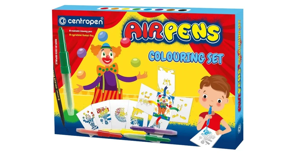 Hit Sezóny Foukací fixy na papír Centropen AIRPENS COLOURING SET 1500/9