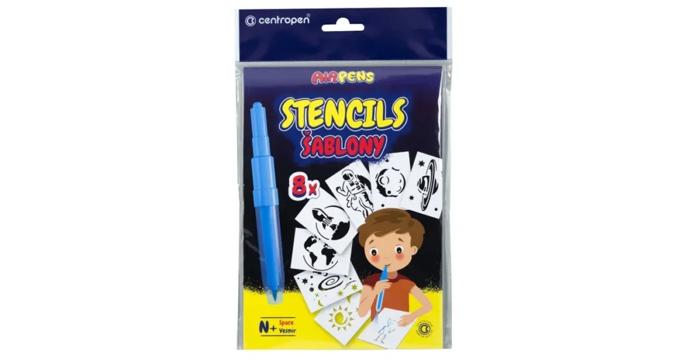 Šablony k foukacím fixům Centropen SET N+ (VESMÍR) Akční Cena