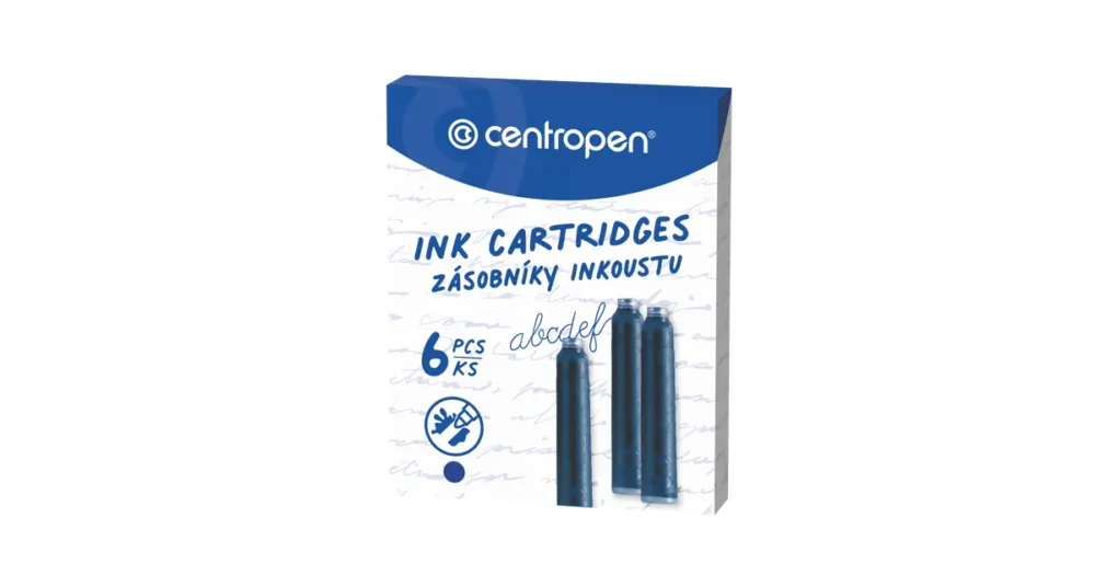 Ověřený Inkoustové bombičky Centropen - modré, 6 ks
