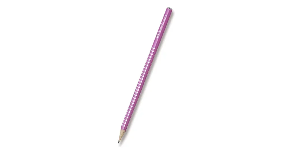 Grafitová tužka Faber-Castell Sparkle - perleťová tmavě růžová Bezpečná Platba