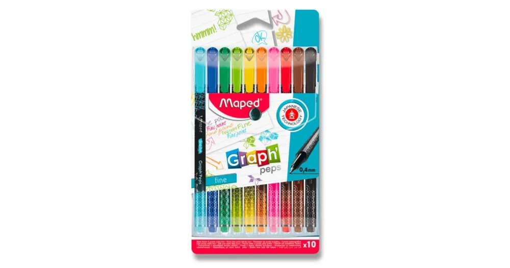 Zlevněný Liner Maped Graph'Peps Deco - sada 10 barev