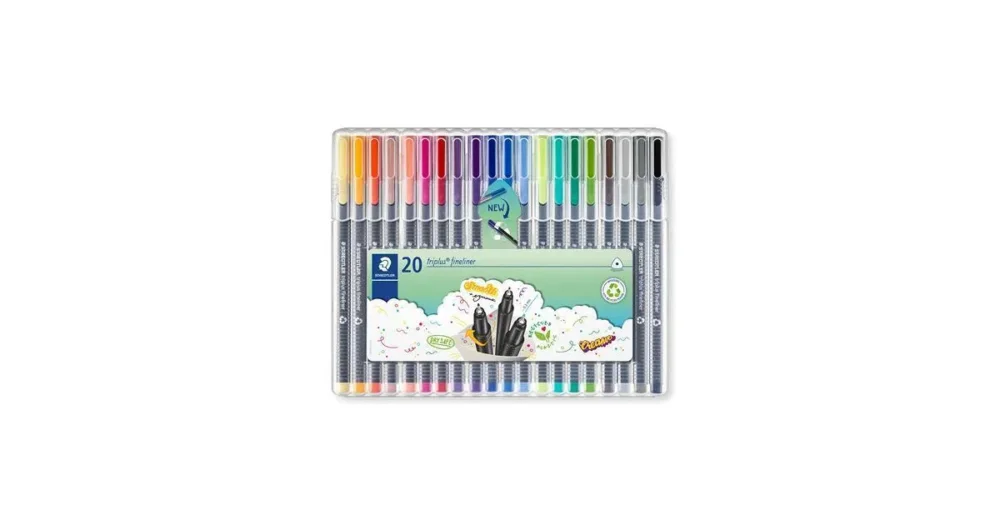 Značkový Liner STAEDTLER Triplus 334, 0,3mm - Box sada 20 barev