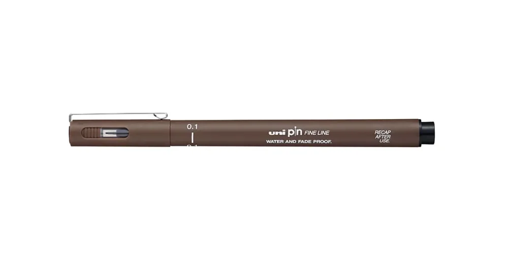 Kreslící liner UNI PIN01-200, 0,1 mm, sépie Zlevněný